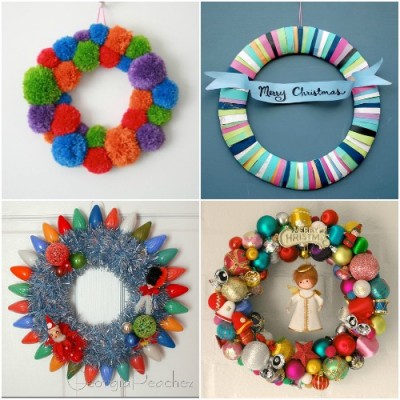 Four DIY Colourful Christmas Wreaths - Handmade KidsHandmade Kids